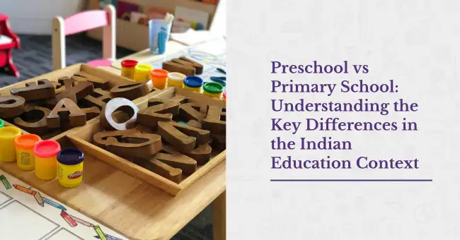 Difference Between Preschool and Primary School