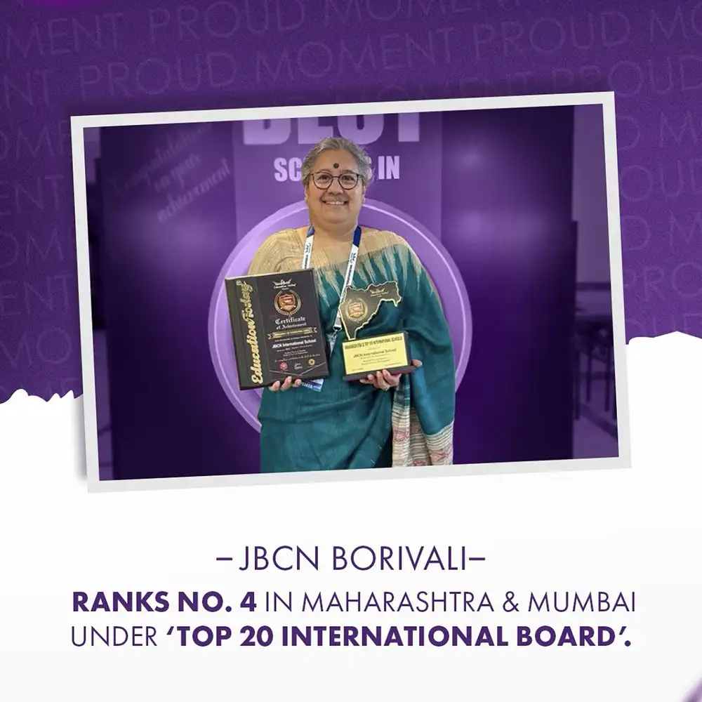 JBCN International School Borivali ranks 4 in Maharashtra under Top 20 International Board