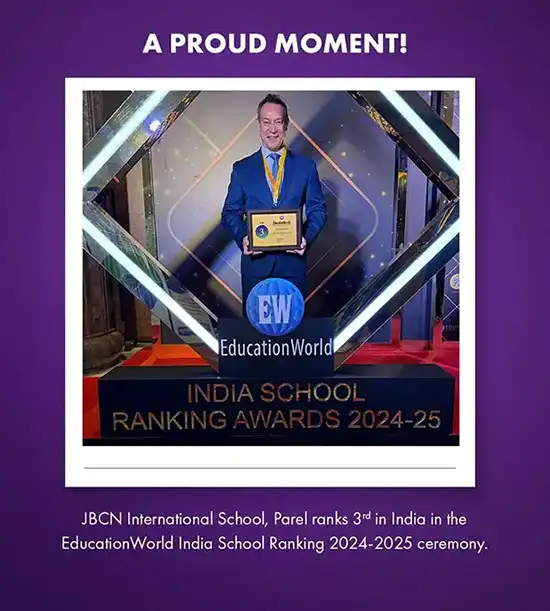 JBCN International School, Parel ranked 3rd in India by Education World 2024-25